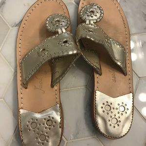 Jack Rogers in Platinum.